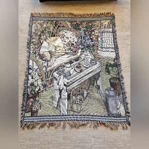Handmade Garden Tapestry Throw